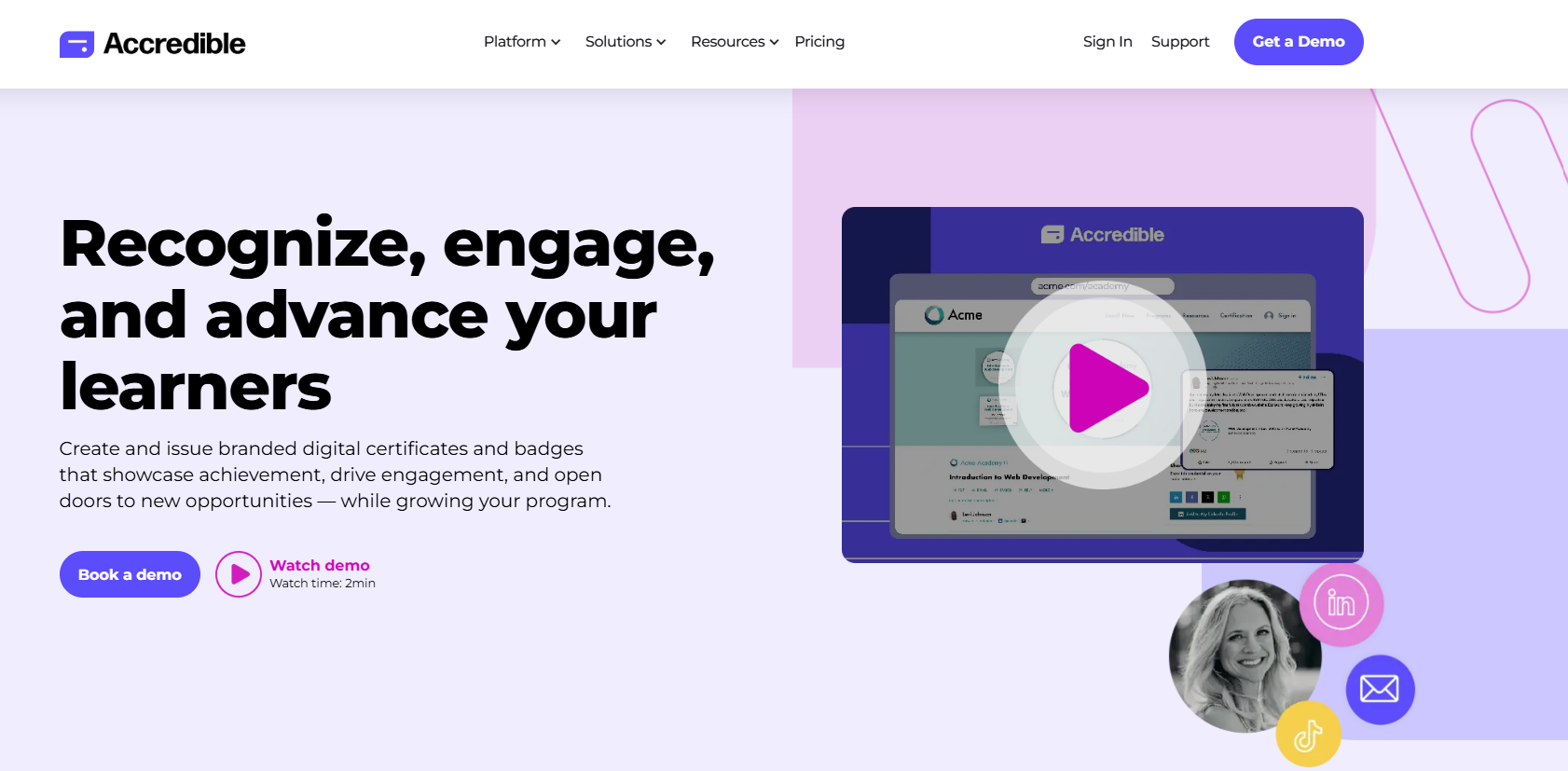 Accredible Home Page